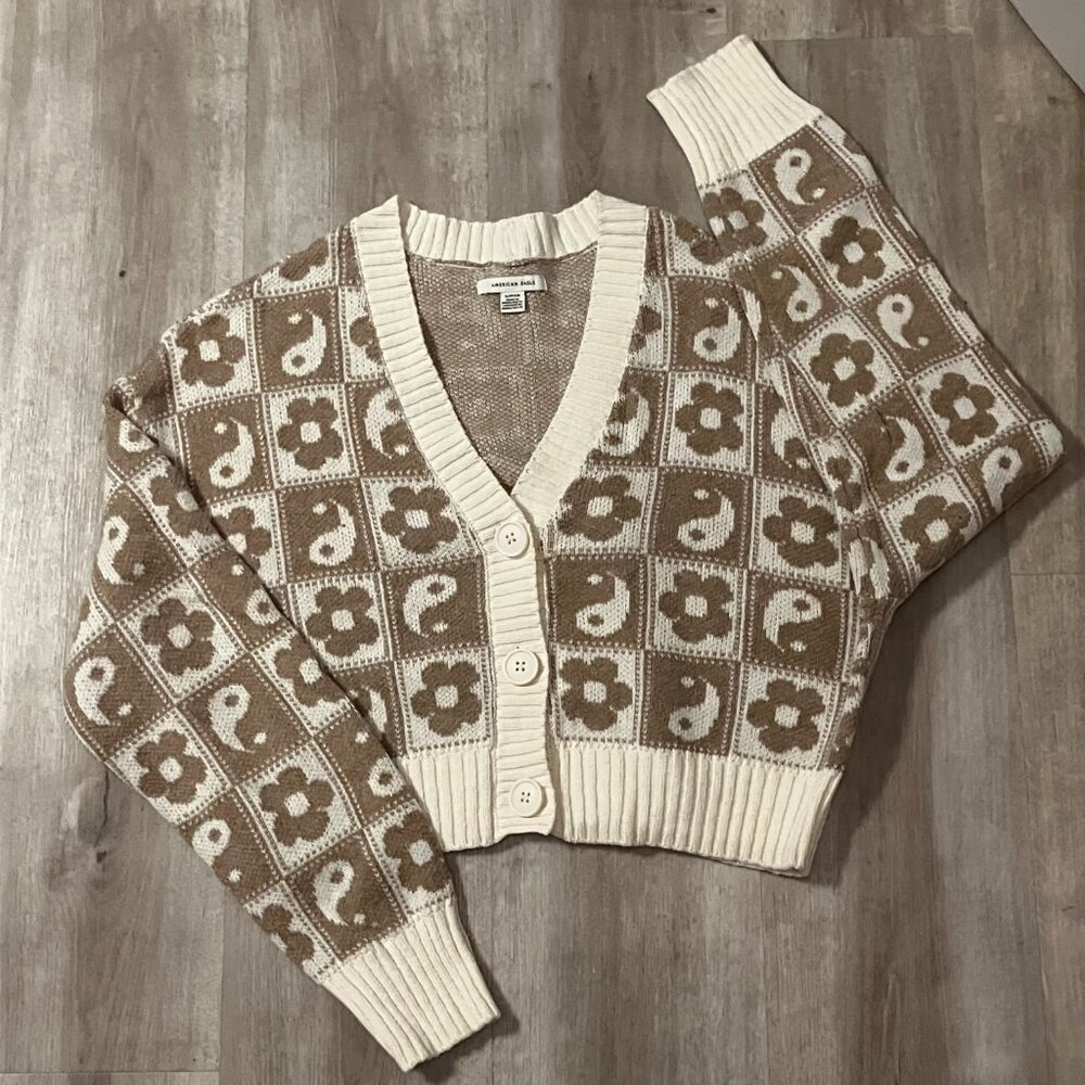 American Eagle Button Front Knit Cardigan Sweater Women's Size S